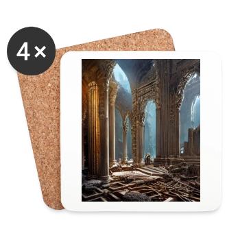 Griechische Mythology Tempel Ruinen Griechenland - Untersetzer (4er-Set) - Weiß - Vorne