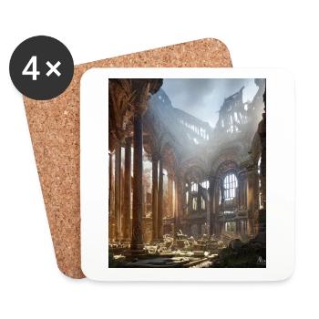 Griechische Mythology Tempel Ruinen Griechenland - Untersetzer (4er-Set) - Weiß - Vorne