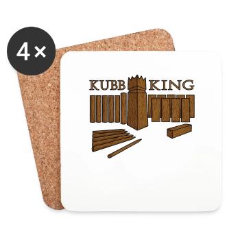 Wikingerschach - Kubb King - Untersetzer (4er-Set) - Weiß - Vorne