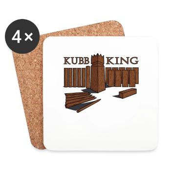 Wikingerschach - KUBB - Untersetzer (4er-Set) - Weiß - Vorne