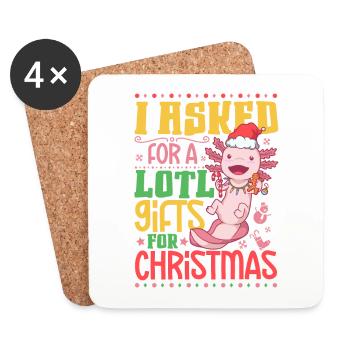 Axolotl Noël - Dessous de verre (lot de 4) - blanc - Devant