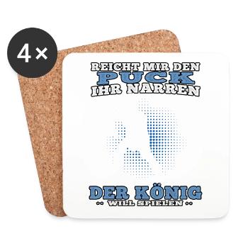 Der König Eishockey spielen Hockey junge - Untersetzer (4er-Set) - Weiß - Vorne