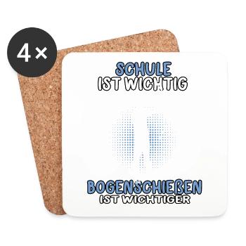 Bogenschießen wichtiger Bogenschütze Bogenschützen - Untersetzer (4er-Set) - Weiß - Vorne
