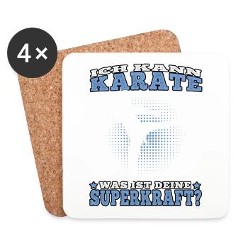 Ich kann Karate Karateka asiatischer Kampfsport - Untersetzer (4er-Set) - Weiß - Vorne