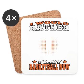 rather basketball basketball player basketball player - Coasters (set of 4) - white - Front
