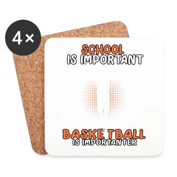 Le basketball est un joueur de basket-ball important - Dessous de verre (lot de 4) - blanc - Devant