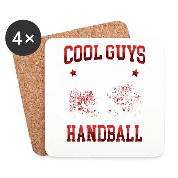 würde lieber Handball spielen Handballer - Untersetzer (4er-Set) - Weiß - Vorne