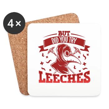 Already leeches tried - plague doctor - Coasters (set of 4) - white - Front