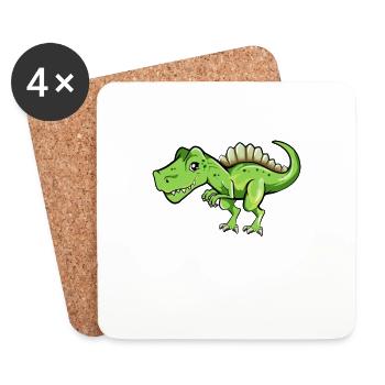 Kawaii Spinosaurus - Untersetzer (4er-Set) - Weiß - Vorne