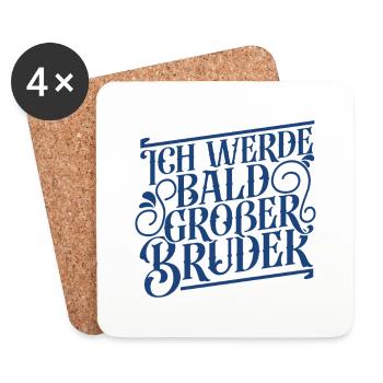 Ich werde bald großer Bruder - Untersetzer (4er-Set) - Weiß - Vorne