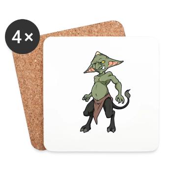 Kallikantzaros - Dessous de verre (lot de 4) - blanc - Devant