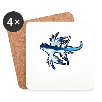 Drawing of a Glaucus Atlanticus - Coasters (set of 4) - white - Front