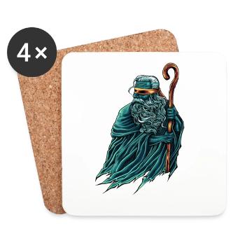 The Blind Prophet Tiresias - Coasters (set of 4) - white - Front