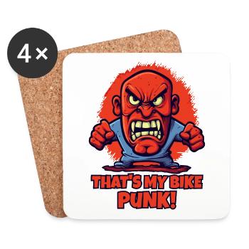 This is my bike, punk! - Coasters (set of 4) - white - Front