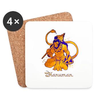 Dieu hindou - Lakshmi - Dessous de verre (lot de 4) - blanc - Devant