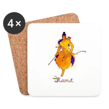 Hindu God - Rama - Coasters (set of 4) - white - Front