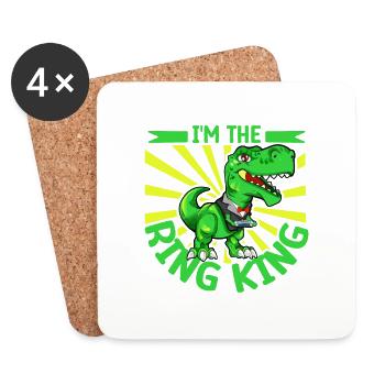 I'm the Ring King - Ring Bearer - Coasters (set of 4) - white - Front