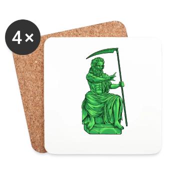 Greek god Kronos - Roman god Saturnus - Coasters (set of 4) - white - Front