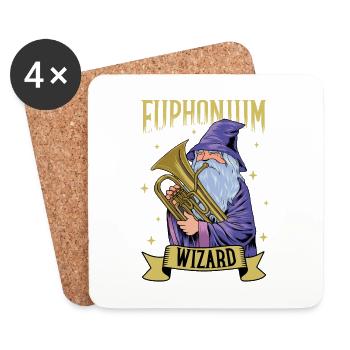 Euphonium Wizard - Euphonist - Untersetzer (4er-Set) - Weiß - Vorne