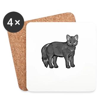Drawing of a Maikong - Coasters (set of 4) - white - Front