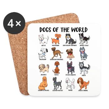 World of Dogs - Coasters (set of 4) - white - Front