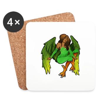Harpie - Dessous de verre (lot de 4) - blanc - Devant