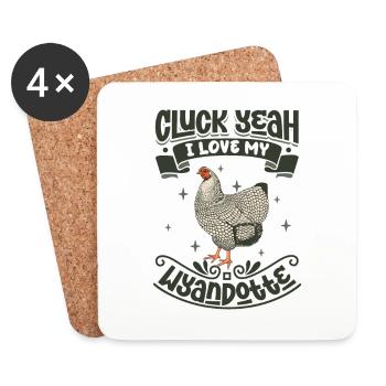 I love my Wyandotte - Coasters (set of 4) - white - Front