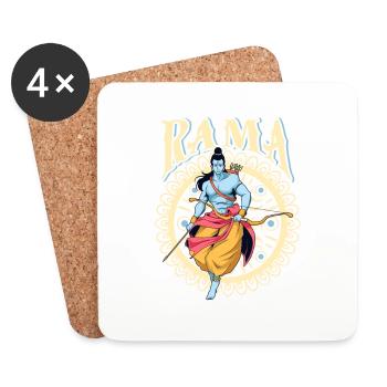 Hindu God - Rama - Coasters (set of 4) - white - Front