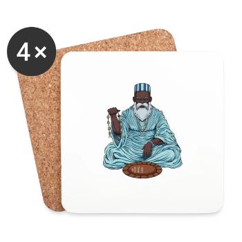 Dieu de la religion yoruba - Orunmila - Dessous de verre (lot de 4) - blanc - Devant