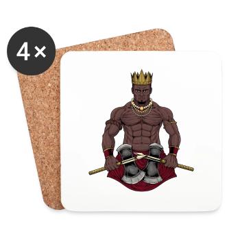 Dieu de la religion yoruba - Aganju - Dessous de verre (lot de 4) - blanc - Devant