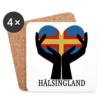 Cœur HÄLSINGLAND - Dessous de verre (lot de 4) - blanc - Devant