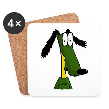 The funniest cartoon dog of all time - Coasters (set of 4) - white - Front
