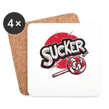 Lollipop lollipop sucks - Coasters (set of 4) - white - Front