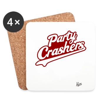 Team Party Crashers - Untersetzer (4er-Set) - Weiß - Vorne