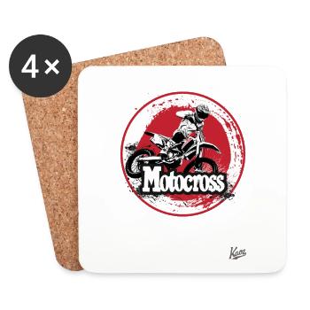 Mud splashes and motocross - Coasters (set of 4) - white - Front