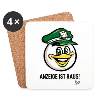 Officiel allemand des oiseaux, la plainte est sortie - Dessous de verre (lot de 4) - blanc - Devant