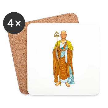 Bouddhisme Dieu Bodhisattva Ksitigarbha - Dessous de verre (lot de 4) - blanc - Devant