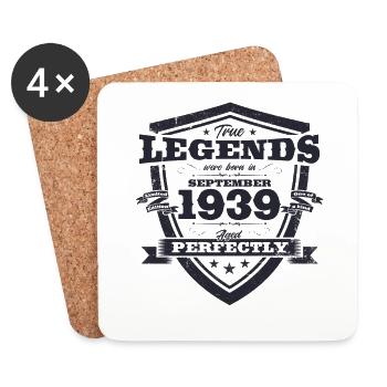 85th Birthday Original August 1939 Born 1939 - Coasters (set of 4) - white - Front