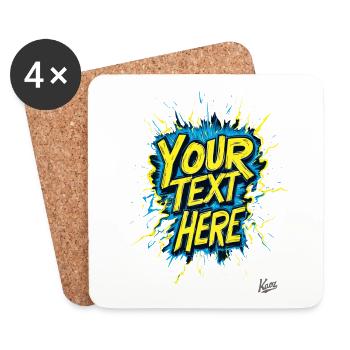 Your text Your style: Create your own design - Coasters (set of 4) - white - Front
