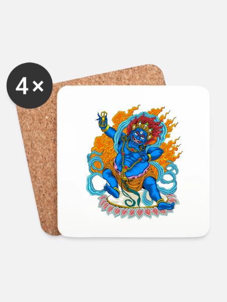 Buddhismus Gott Bodhisattva Vajrapani - Untersetzer (4er-Set) - Weiß
