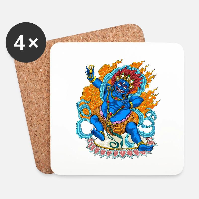 Buddhismus Gott Bodhisattva Vajrapani - Untersetzer (4er-Set) - Weiß