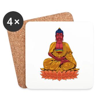 Bouddhisme Dieu Bodhisattva Amitabha - Dessous de verre (lot de 4) - blanc - Devant