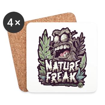 Wild "Nature Freak" design for nature lovers - Coasters (set of 4) - white - Front