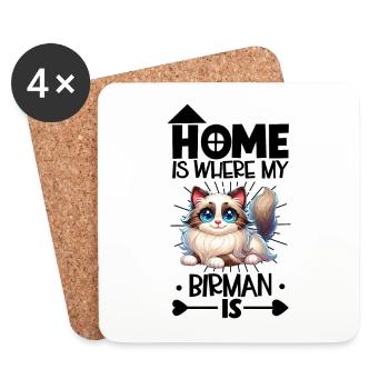 Home - Burma - Coasters (set of 4) - white - Front