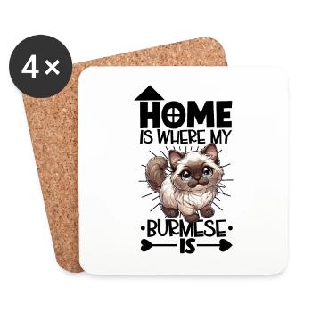 Home - Burma - Coasters (set of 4) - white - Front