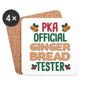 PKA Xmas Gingerbread Tester Christmas - Coasters (set of 4) - white - Front