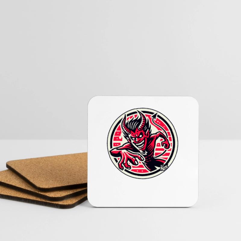 Agile Evil Devilish Devil Devil Devil Coasters (set of 4)
