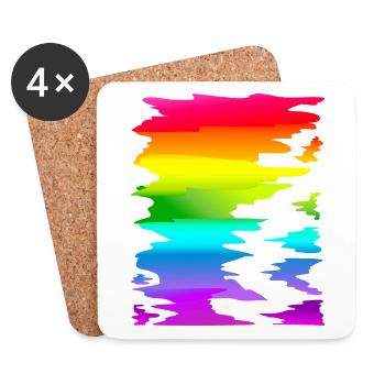 colorful rainbow gradient - Coasters (set of 4) - white - Front