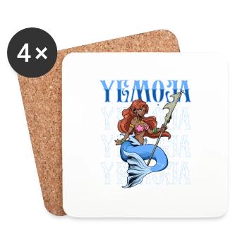 Yoruba God - Yemoja - Coasters (set of 4) - white - Front