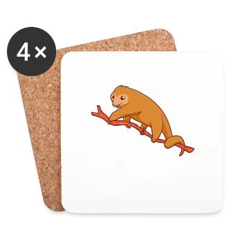 Kawaii Pygmy Antbear - Coasters (set of 4) - white - Front